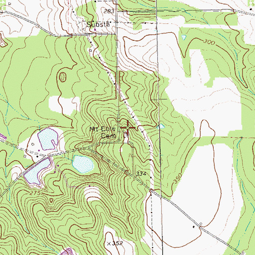 Topographic Map of Mount Eble Cemetery, GA
