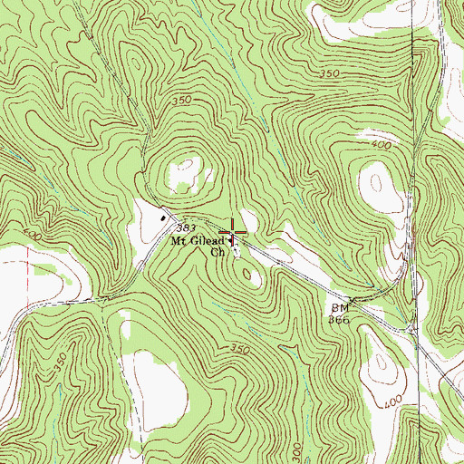 Topographic Map of Mount Gilead Church, GA
