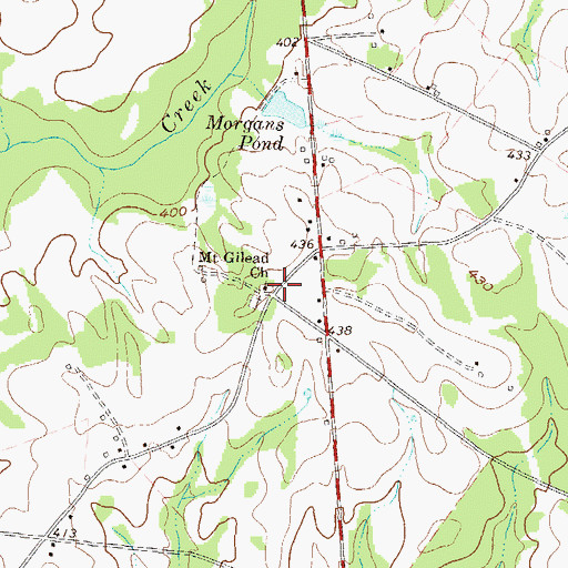 Topographic Map of Mount Gilead Church, GA