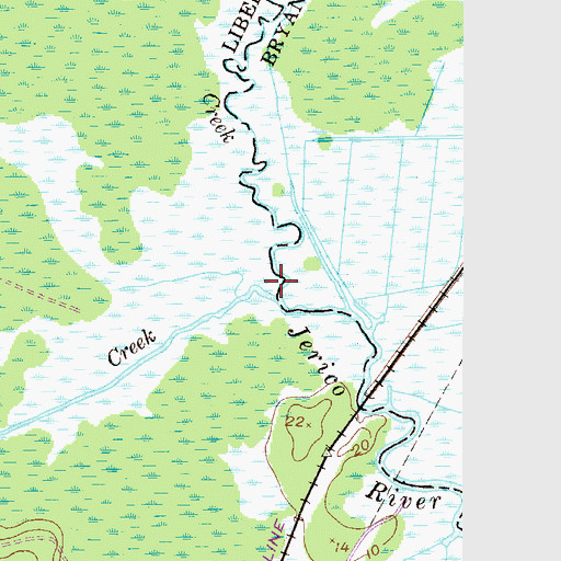 Topographic Map of Mount Hope Creek, GA