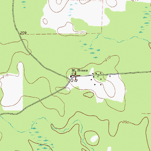Topographic Map of Mount Hosea Church, GA
