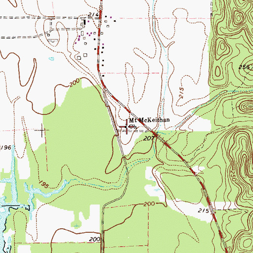 Topographic Map of Mount McKeithan Church, GA