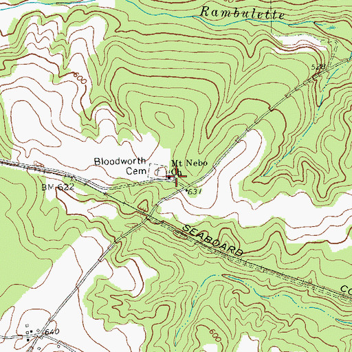 Topographic Map of Mount Nebo Church, GA