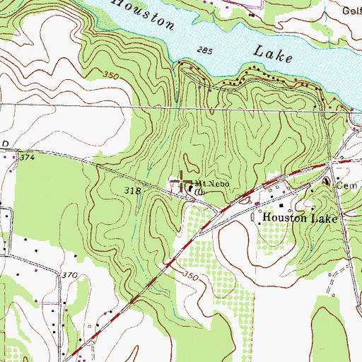 Topographic Map of Mount Nebo Church, GA