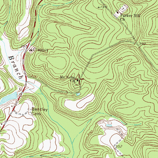 Topographic Map of Mount Nebo Church, GA