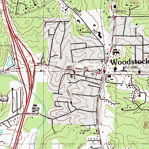 Topographic Map of Mount Olivet Church, GA