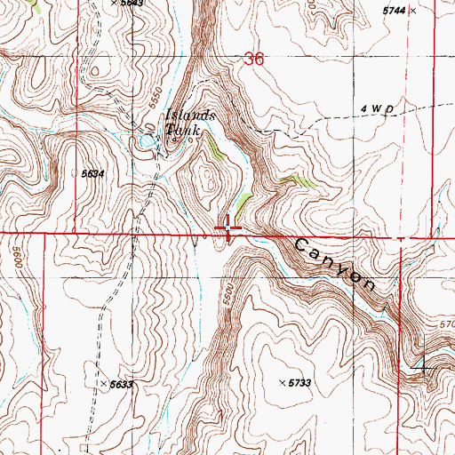Topographic Map of Miller Wash, AZ
