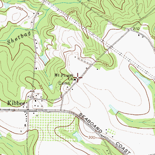 Topographic Map of Mount Pisgah Church, GA