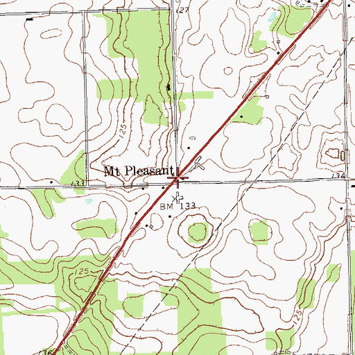 Topographic Map of Mount Pleasant, GA