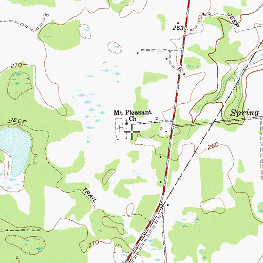 Topographic Map of Mount Pleasant Church, GA