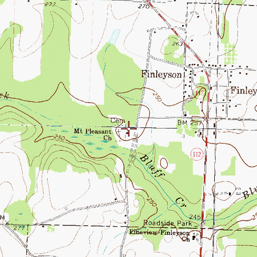 Topographic Map of Mount Pleasant Church, GA
