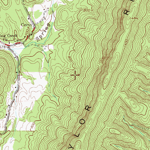 Topographic Map of Mount Ridge Church, GA