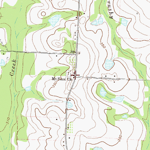 Topographic Map of Mount Sinai Church, GA