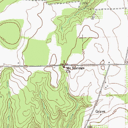 Topographic Map of Mount Springs Church, GA