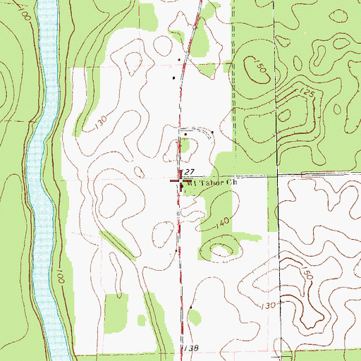 Topographic Map of Mount Tabor Church, GA