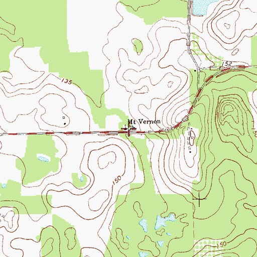 Topographic Map of Mount Vernon Church, GA
