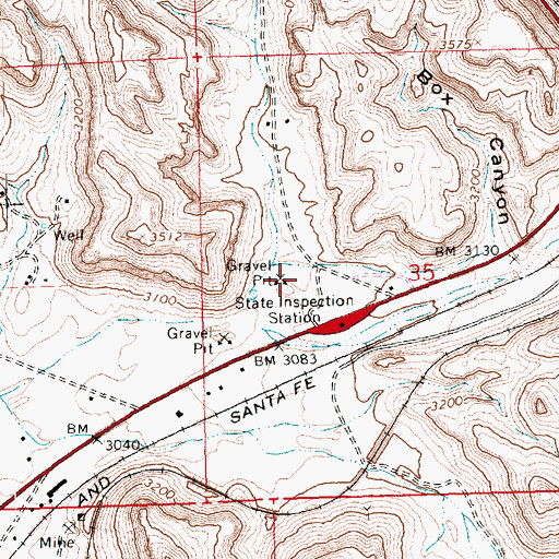Topographic Map of Cook Canyon, AZ