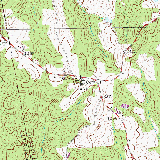 Topographic Map of Mount View Church, GA