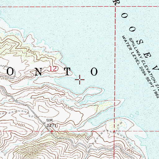 Topographic Map of Mills Canyon, AZ