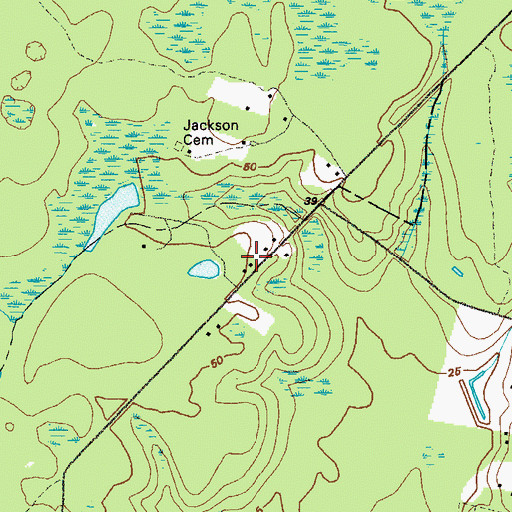 Topographic Map of Mount Zion Church, GA