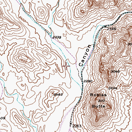 Topographic Map of Millsite Canyon, AZ