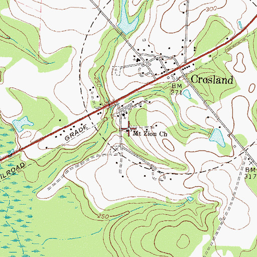 Topographic Map of Mount Zion Church, GA