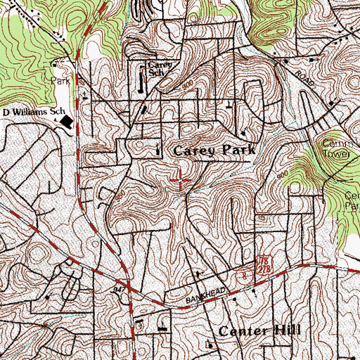 Topographic Map of Mount Zion Church, GA