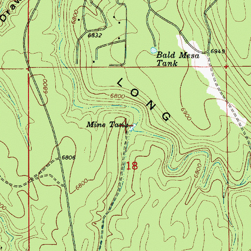 Topographic Map of Mine Tank, AZ