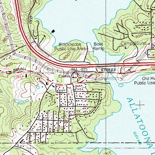 Topographic Map of Mount Zion Church, GA