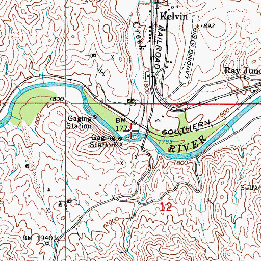 Topographic Map of Mineral Creek, AZ