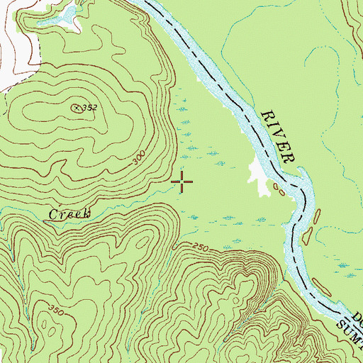 Topographic Map of Mountain Creek, GA