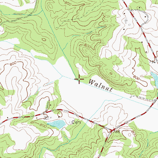 Topographic Map of Mountain Creek, GA