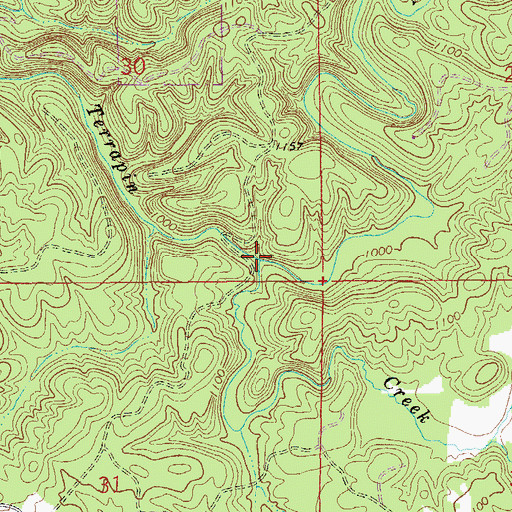 Topographic Map of Mountain Creek, AL