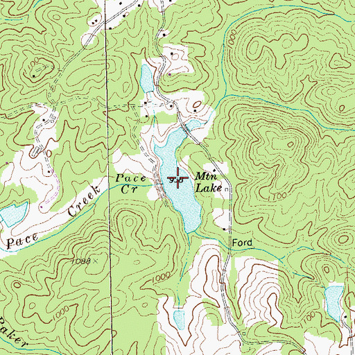 Topographic Map of Mountain Lake, GA