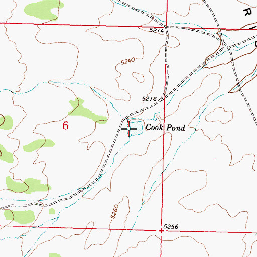 Topographic Map of Cook Pond, AZ