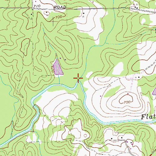 Topographic Map of Mud Creek, GA
