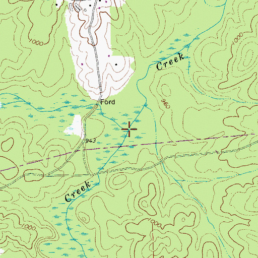 Topographic Map of Mud Creek, GA