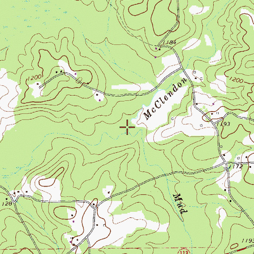 Topographic Map of Mud Creek, GA