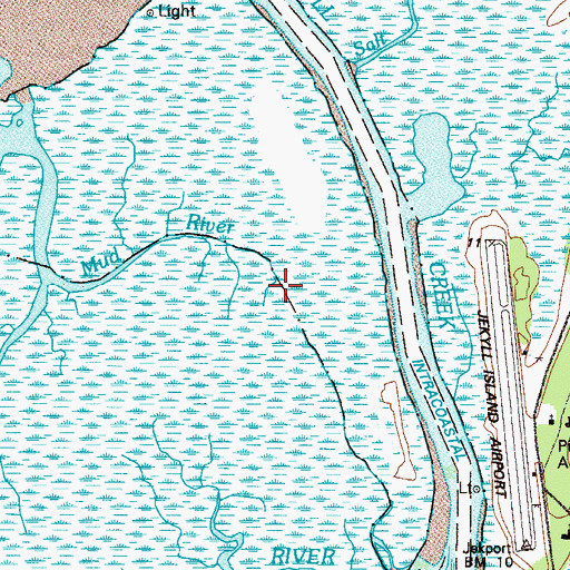 Topographic Map of Mud River, GA