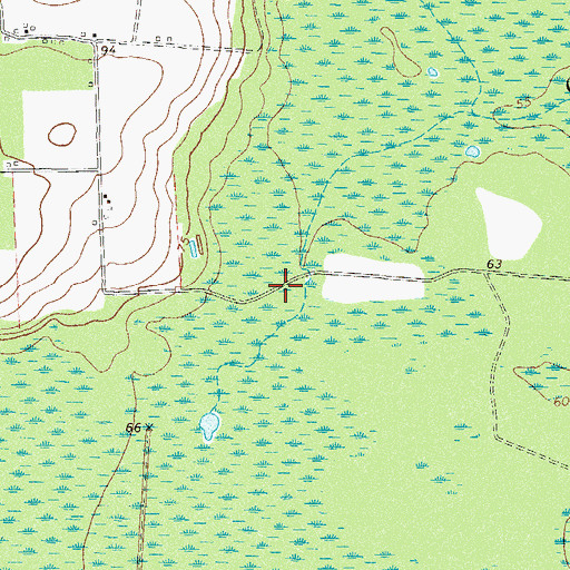 Topographic Map of Mud Swamp, GA