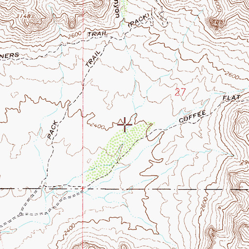 Topographic Map of Miners Canyon, AZ