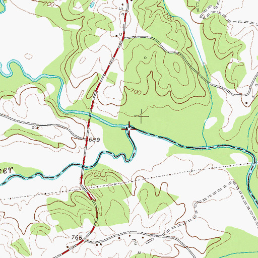 Topographic Map of Mulberry River, GA