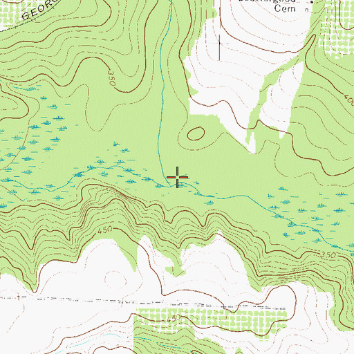 Topographic Map of Mule Creek, GA