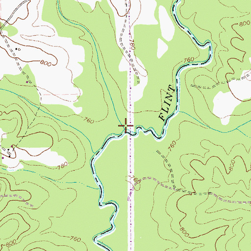 Topographic Map of Murphy Creek, GA