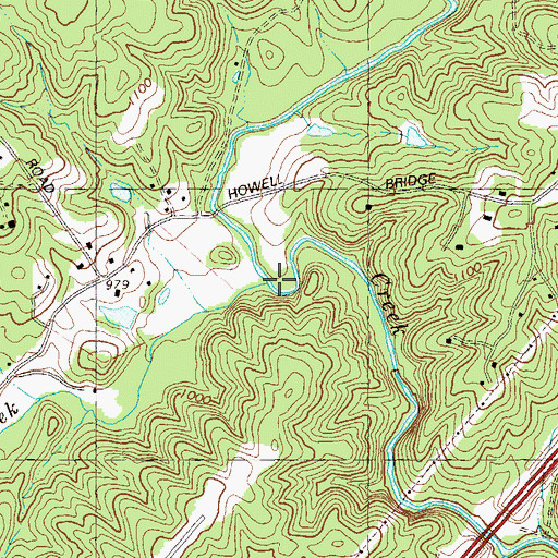 Topographic Map of Murphy Creek, GA