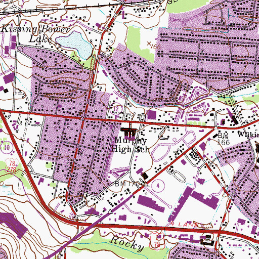 Topographic Map of Murphy High School, GA