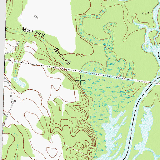 Topographic Map of Murray Branch, GA