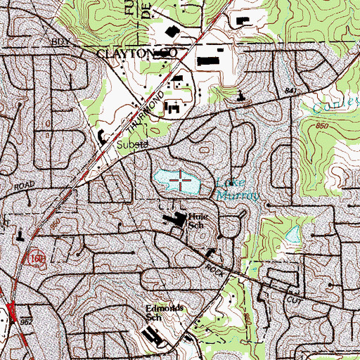 Topographic Map of Lake Murray, GA