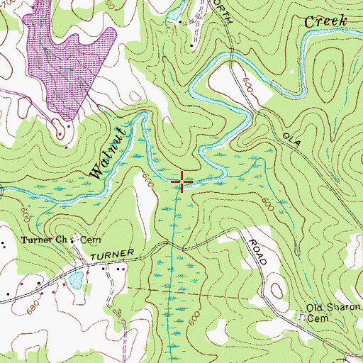 Topographic Map of Nails Creek, GA
