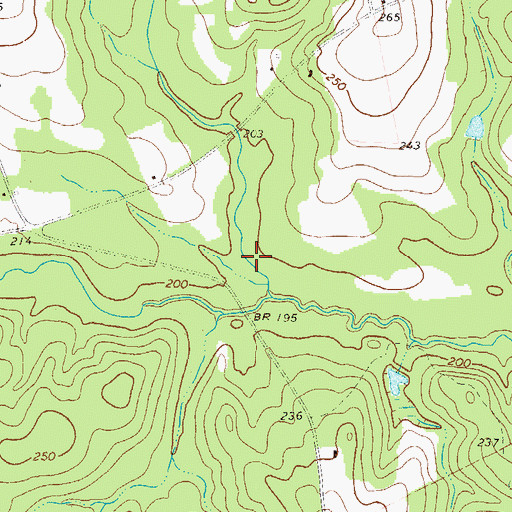 Topographic Map of Naked Creek, GA